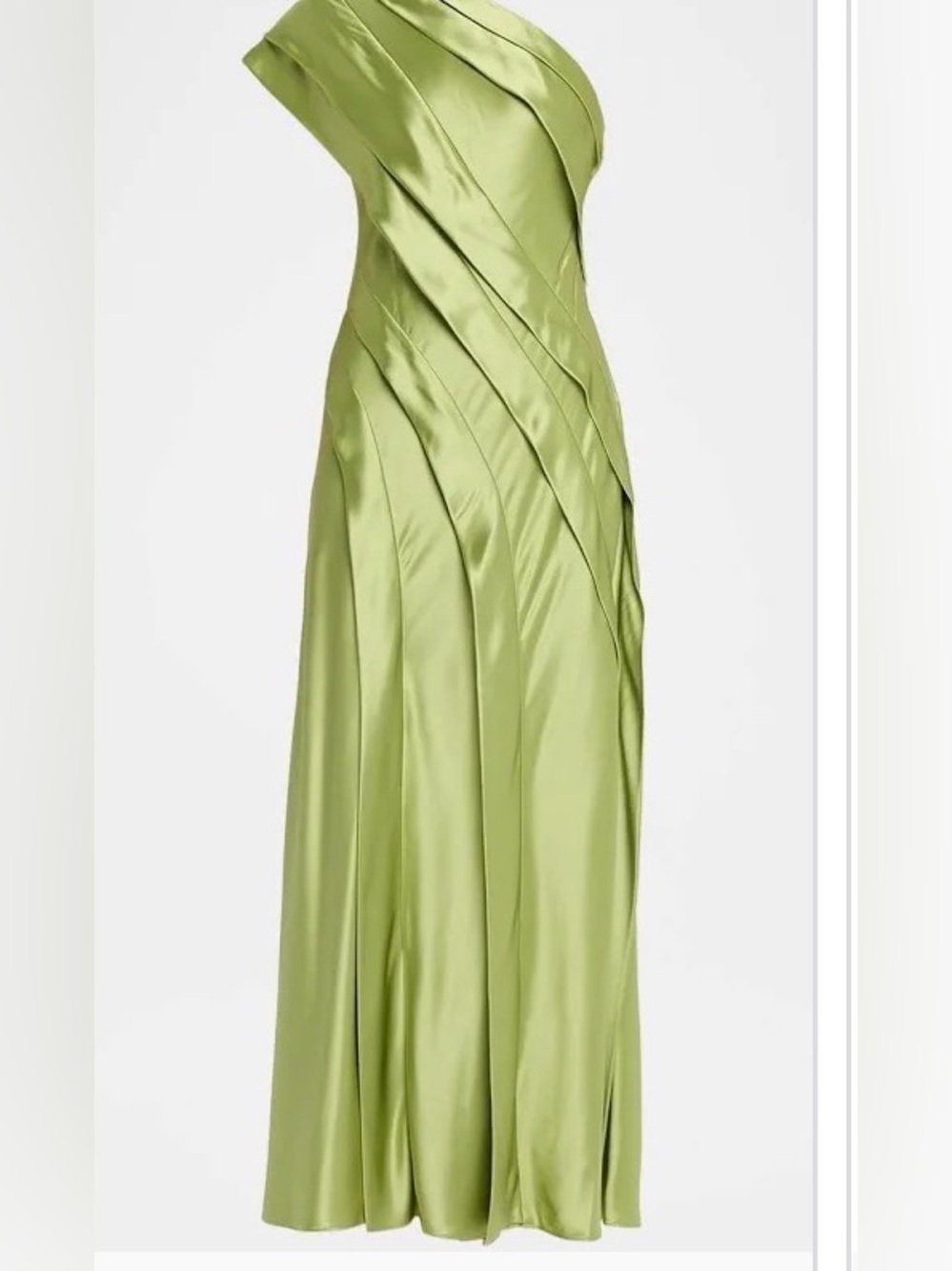 Acler Blenfleet Olive Green Satin Gown (Worn once and dry cleaned!)